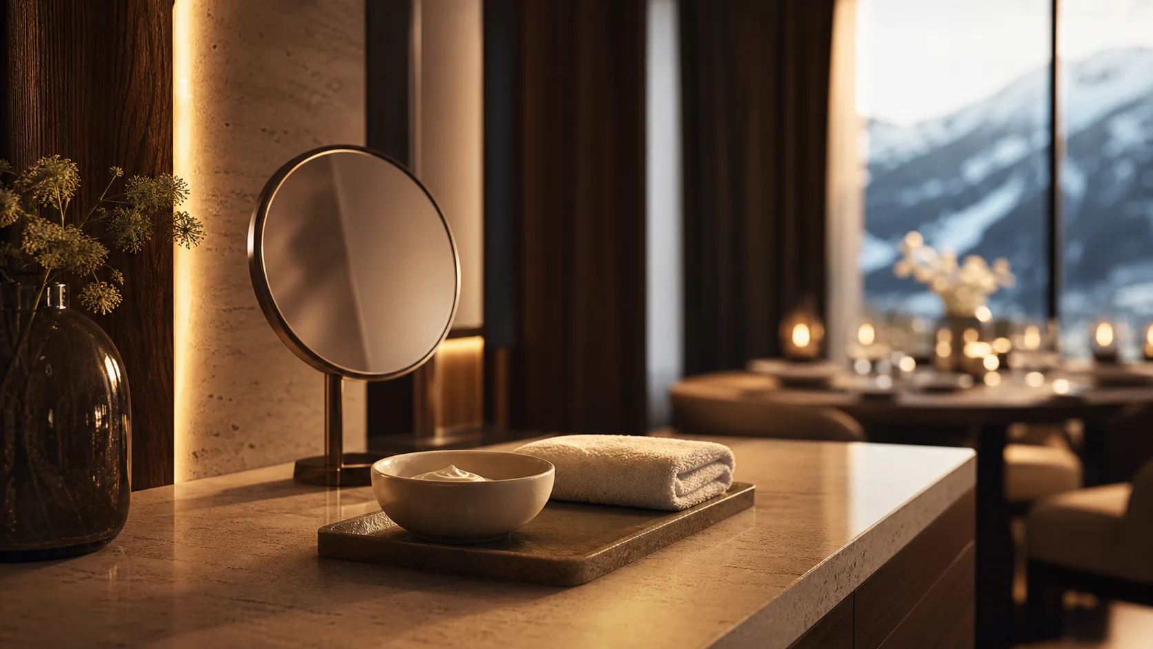 Elegantes Express Radiance Setup vor einem Dinner