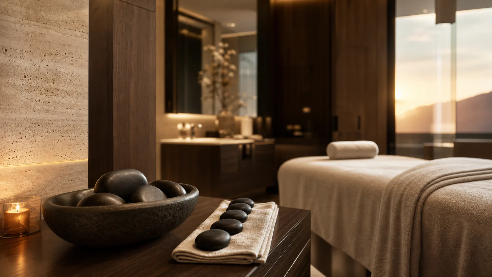 Warme Basaltsteine für das Hot Stone Ritual